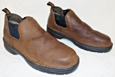 Georgia Boot Slip-On Work Shoes Men Size 11W Round Toe Brown