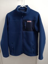 Vineyard Vines Jacket Boys XL 18 Navy Blue Sweater Fleece Sherpa Full Zip