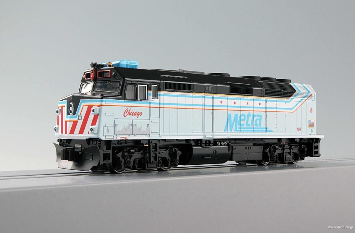 KATO N gauge 176-CHICAGO F40PH Chicago Metra #104 City of