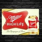 Vintage Sty Miller High Life Beer Brew Milwaukee Lady in the Moon Tin Metal Sign