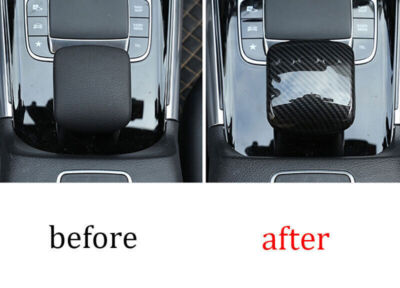 Carbon Fiber ABS Console Gear Shift Knob Cover Trim For Benz GLA W156 2020-2023