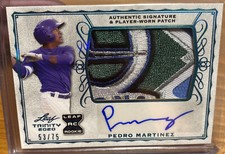 Pedro Martinez2020 Leaf Trinity RC  Sapphire Auto 6 Color Patched 53/75 Rookie