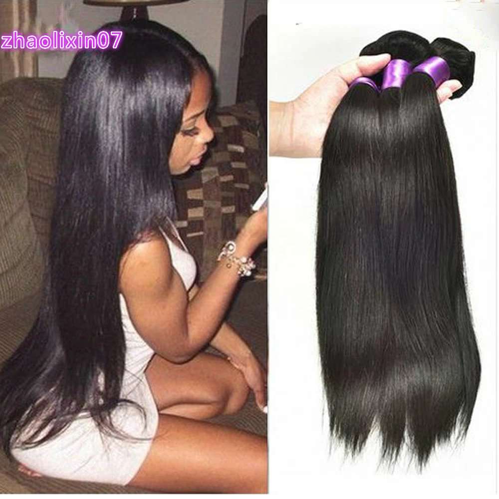 3 human top hair bundles straight