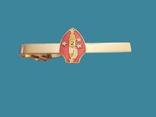 U.S MILITARY 2nd MARINE CORPS TIE BAR OR TIE TAC CLIP ON TYPE USMC INSIGNIA
