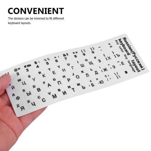 10 Pcs Russische Tastaturaufkleber Buchstaben Computertastaturbuchstaben - Bild 2 von 12