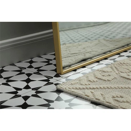 Elegant Decor Blaire 28x66" Arch Modern Wood/Iron Full Length Mirror in Brass - Picture 6 of 8