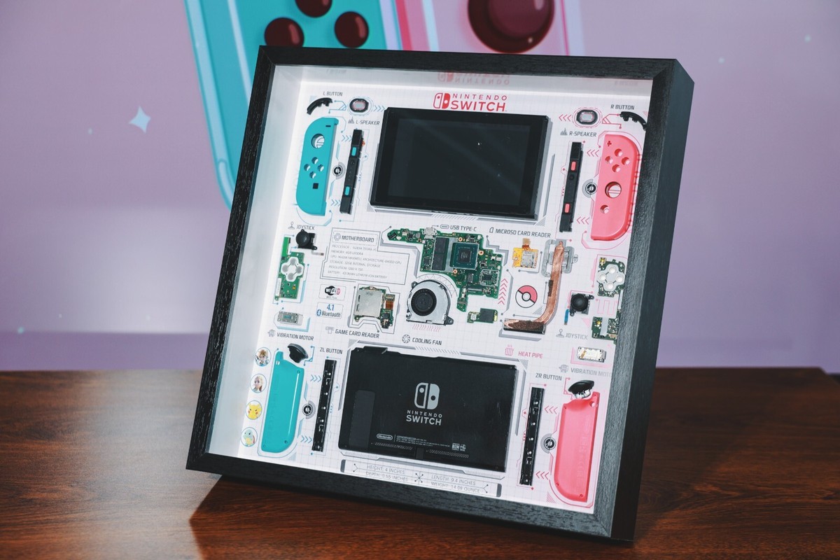 Disassembled Nintendo Switch Frame Art,Disassemble Game Art,Frame