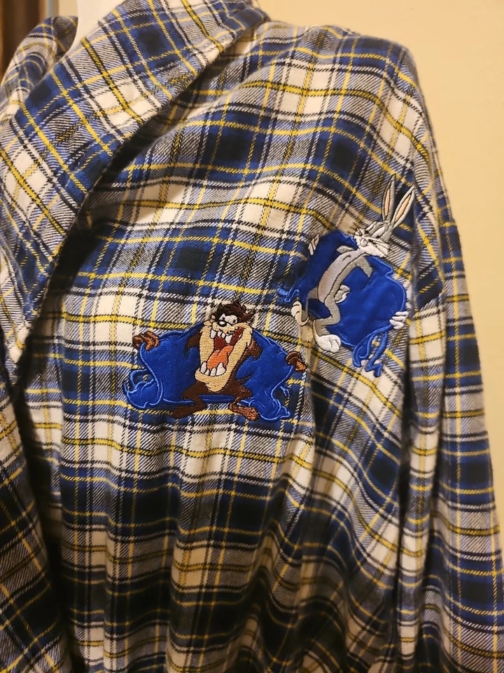 Bata a Cuadros De Colección Warner Bros Studios Store Looney Tunes Taz Bugs Intermitente Adulto Foto 2 de 4