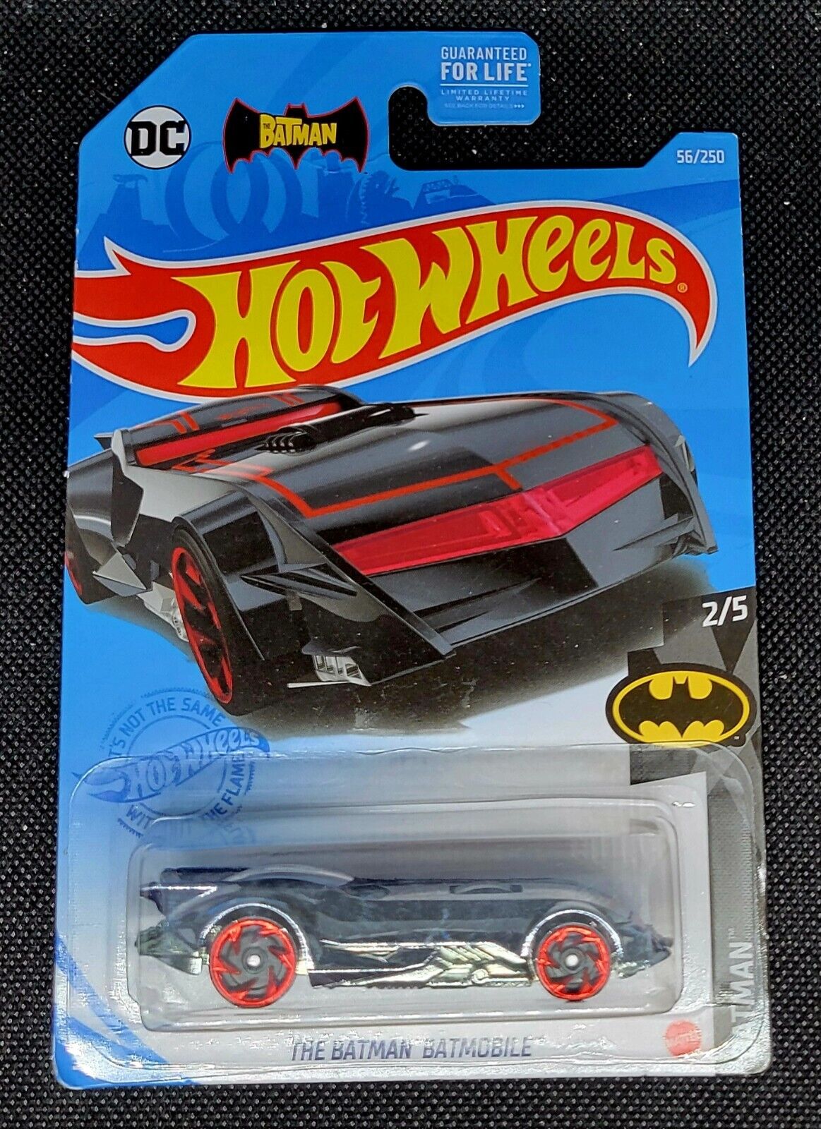 The Batman Batmobile 2020 Hot Wheels Batman 2/5 DC Chrome Red Variant
