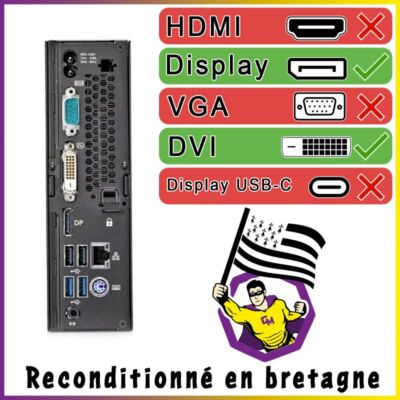 PC Fujitsu Esprimo Q556 Mini Intel I7-6700T RAM 32Go SSD