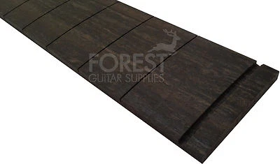 Touche En Ébène Pour Guitare Électrique Fender Échelle 25.5" Rainurée Rayon 12" - Photo 1/4
