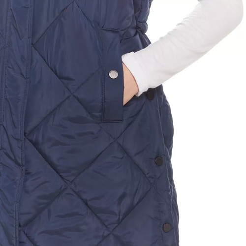 Weatherproof Ladies Diamond Quilted 3/4 Vest in Navy, Large - Picture 6 of 7