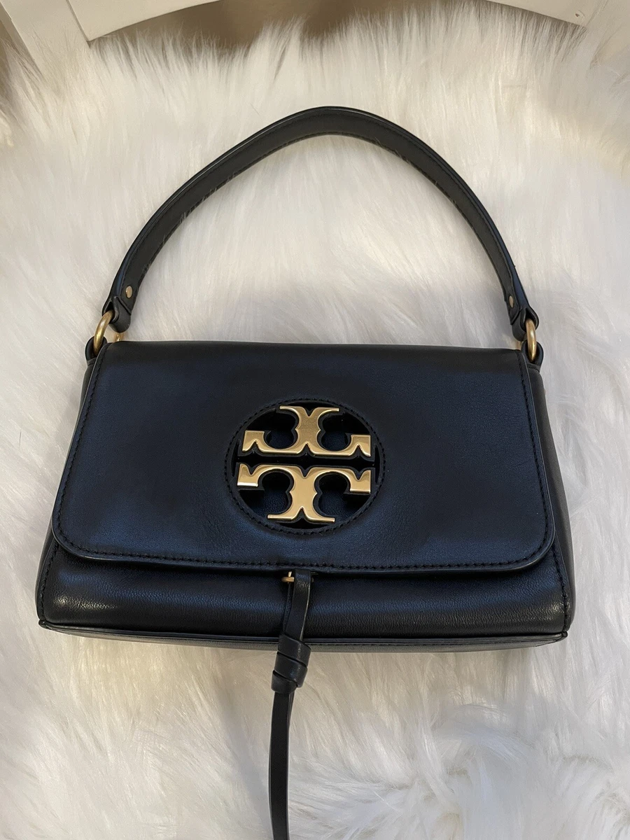 Pre owned Tory Burch Miller Metal Logo Mini Shoulder Bag Black