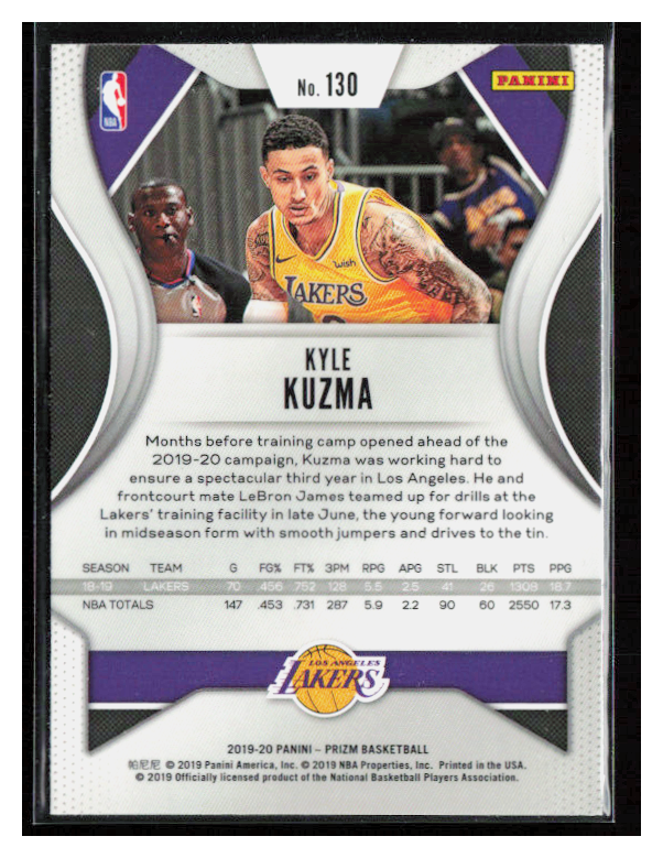 2019 Panini Prizm #130 Kyle Kuzma