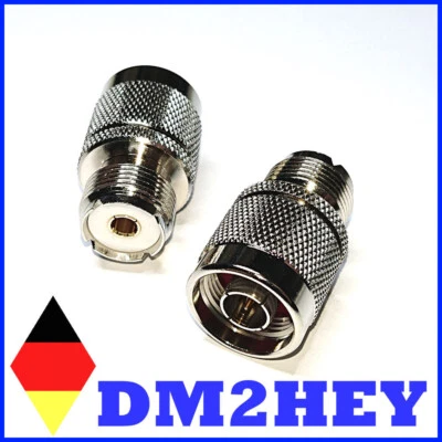 CDH Adapter Typ-N Stecker auf UHF / PL-Buchse PL259 SO239 Amateurfunk CB Bündelfunk