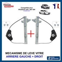 Mechanismus Fensterheber Hintere Links Und Rechts Nuckel FüR Peugeot 407 -