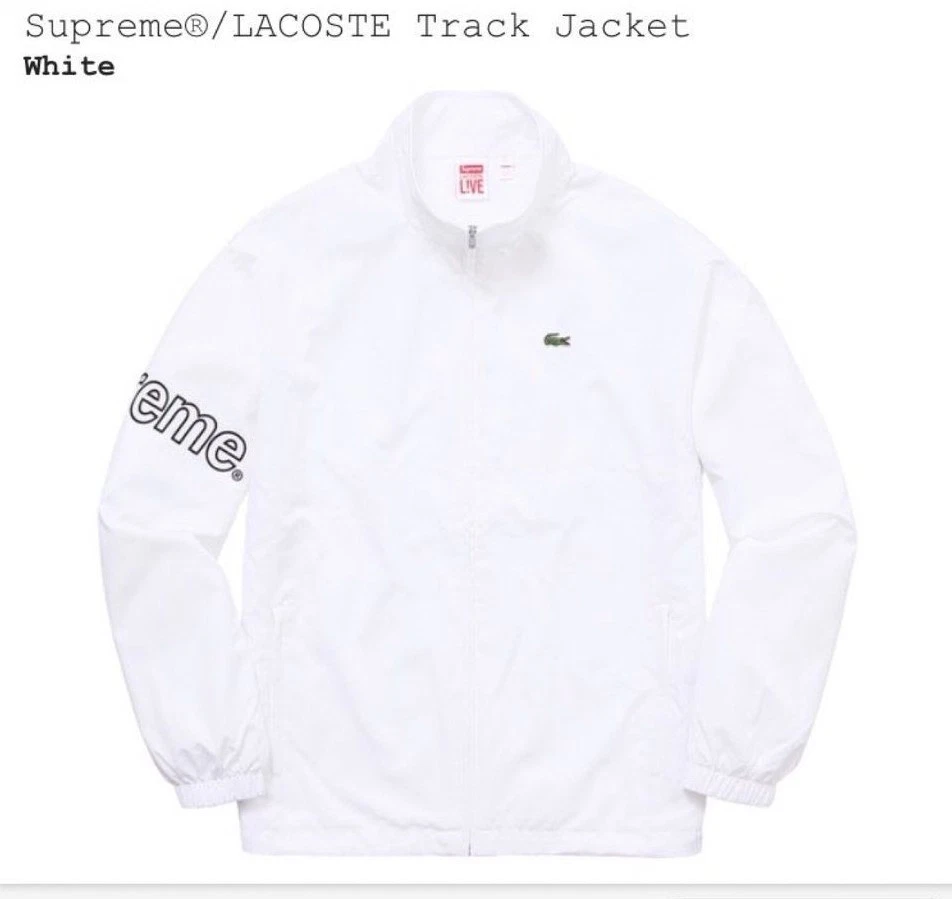 Supreme x Lacoste Live Track Jacket SS17White/White NEW Size XL | eBay