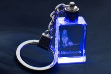 Bloodhound, Dog Crystal Keyring, Keychain, High Quality, Crystal Animals UK