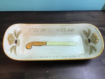 French Bread Dish 1960s Los Angeles Calif. Potteries 17 1/2 X 7 1/2  #325