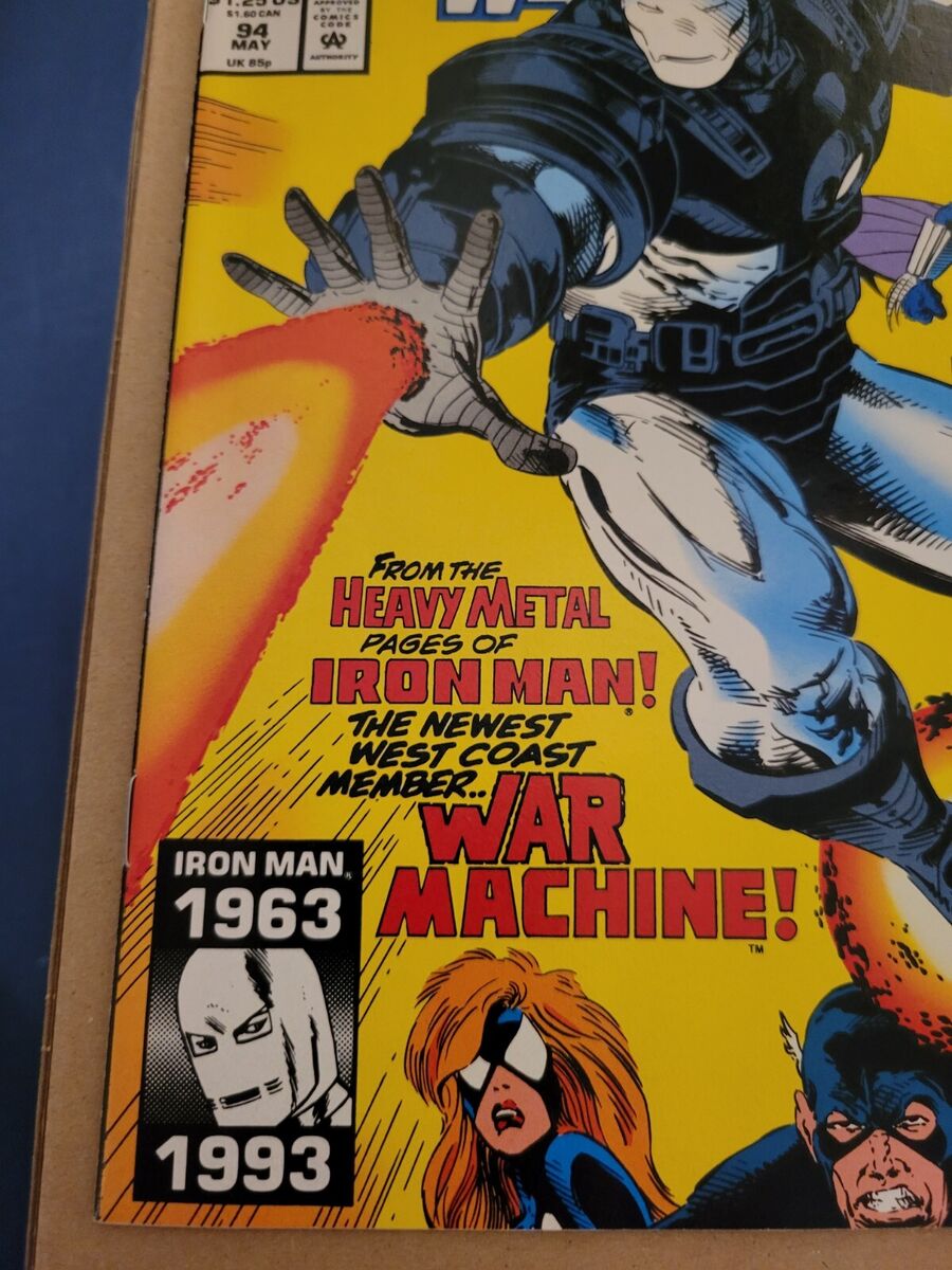 Avengers West Coast #94 1st War Machine Code name 🔥🔑