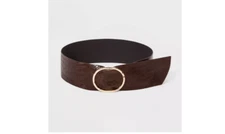 WOMENS HAMMERED BUCKLE EMBOSSED SASH BELT - A New Day, CHOOSE SIZE
