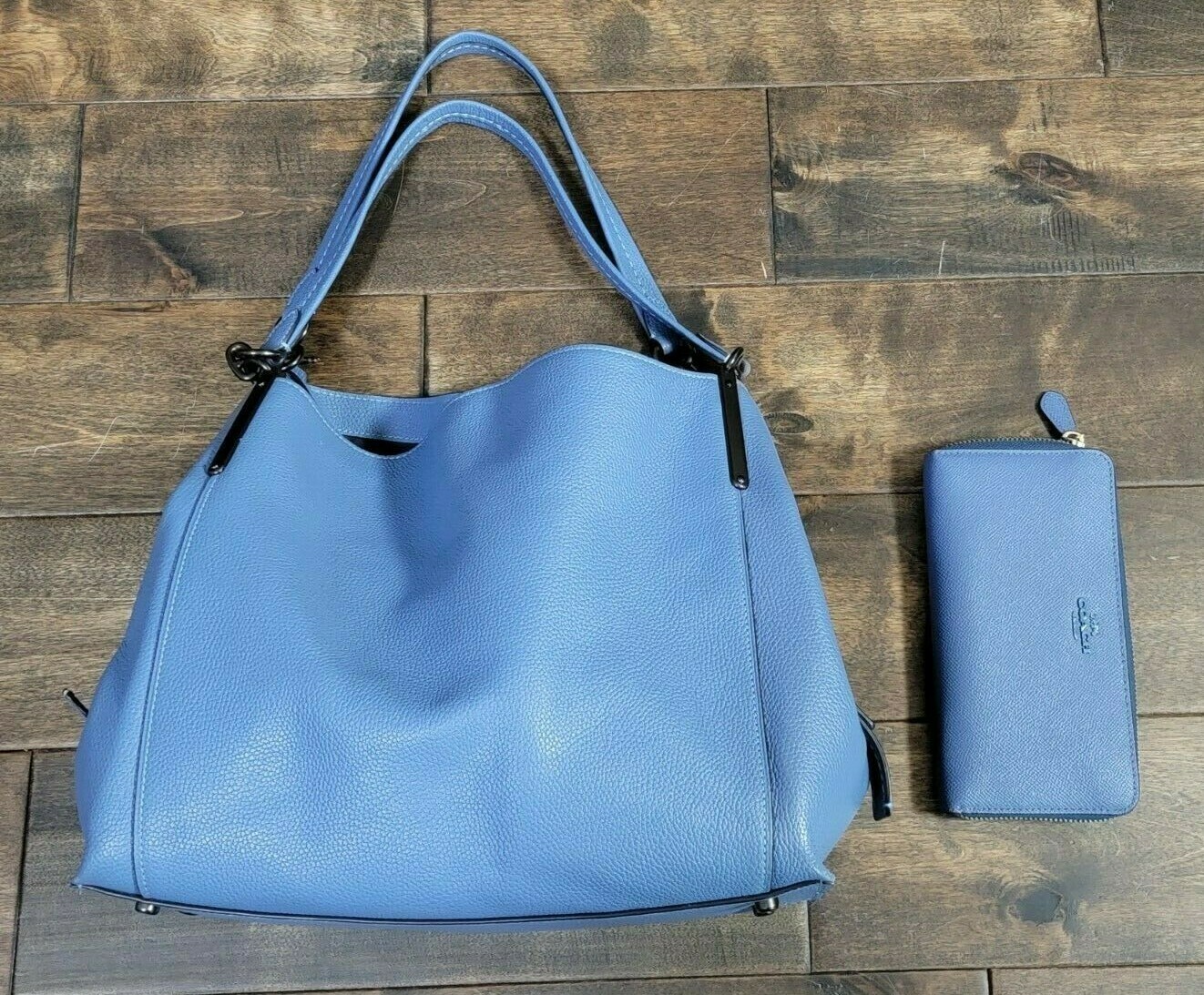 Coach Polished Pebble Leather Dalton 31 Shoulder Bag … Gem