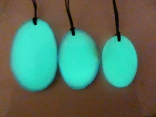 Phosphorescent Glow In The Dark Ye Ming Zhu Yeh Ming Ju Raw Slice Pendant 1 Pc