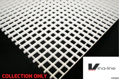 VINA-LINE 5 White Plastic Egg Crate Louvre Ceiling Tiles 595x595 Ventilation Sprinkler