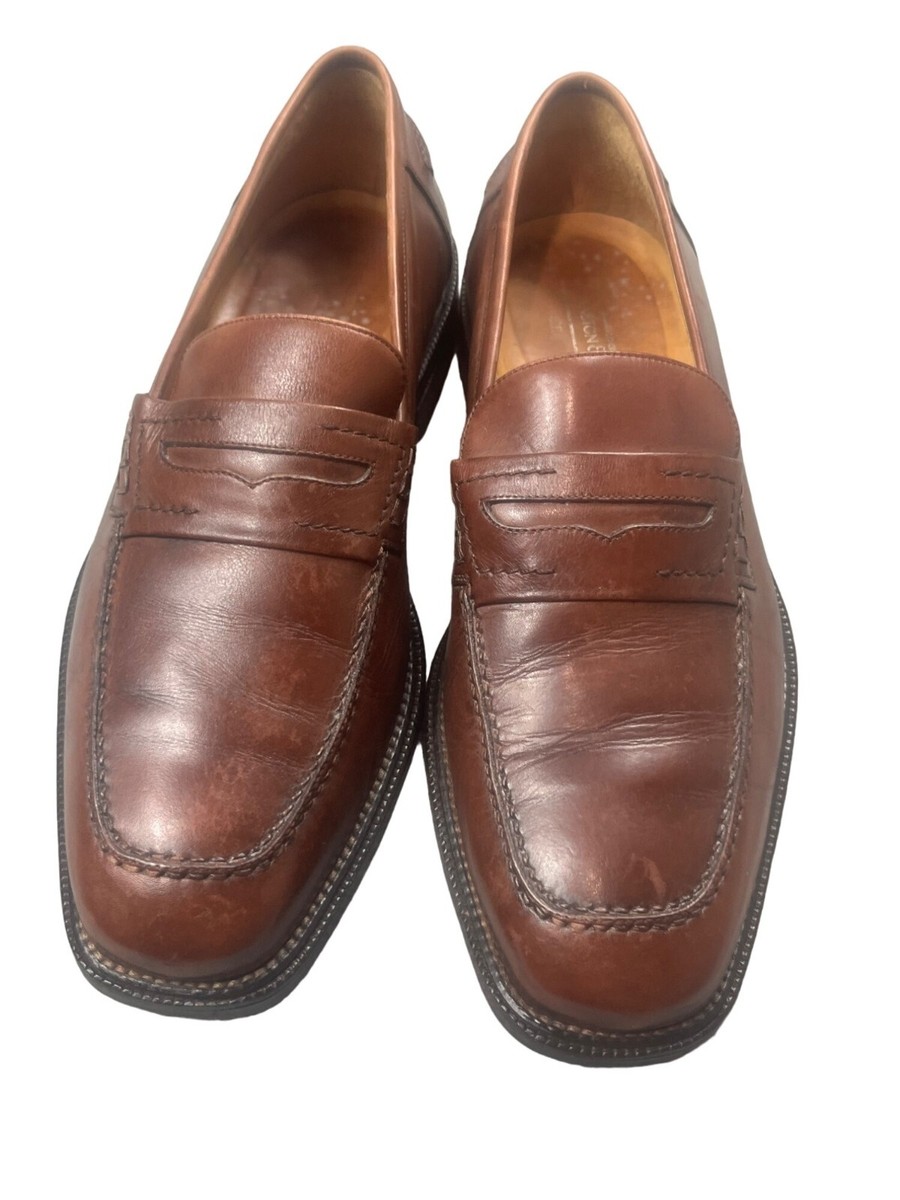 Johnston & Murphy Mens Size 9M Brown Leather Penny Loafers  display picture 1