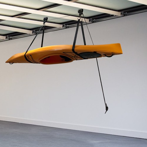 Sollevatore a soffitto universale sollevatore bicicletta canoa kayak 57 kg conducente? il supporto garage scala - Foto 2 di 15