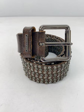 Diesel Brown Leather Belt Studded Vintage Casual Fashion Accessory Wearable 1609