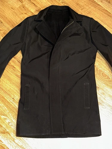 VETEMENTS Giacca soprabito Harputs' Own taglia 2 small nero a strati us intime ottimeioni cond $410i