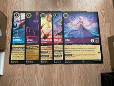 Lorcana Tcg - Oversized Jumbo Card Promo Kit Set - Yzma Baymax Elsa Mulan Donald