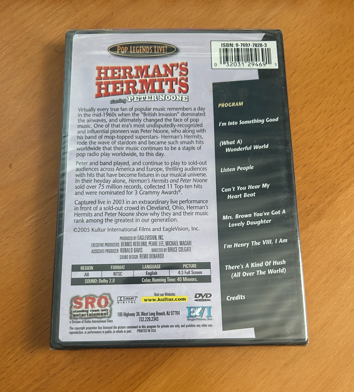 Herman's Hermits starring Peter Noone (DVD, 2005) 2003 Ohio Performance - NEW