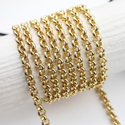 6 mm Erbskette 18k Gold Vergoldet Schmuck Selber Machen Schmuckherstellung 50 cm