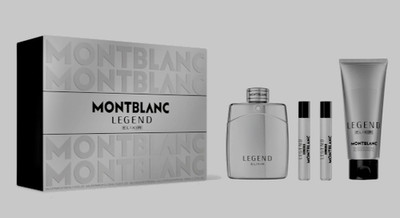 Mont Blanc Legend Elixir 3Pces  Set  3.4 oz Parfum+S/G+2x.25 Mini New In Box