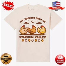 Stardew Valley Chickens Puff Print T-Shirt
