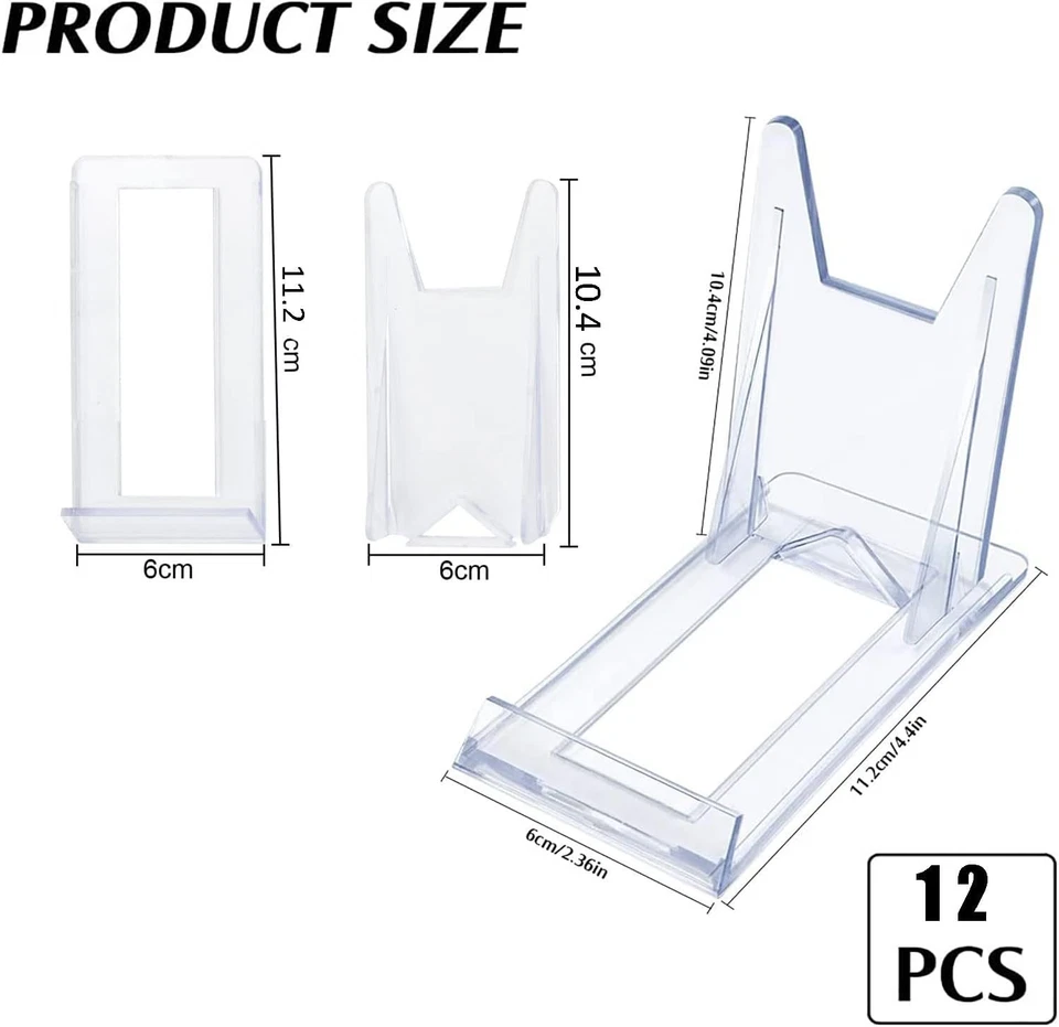 12 Pezzi Porta Piatti da Esposizione Supporto per Espositore Trasparente Regolab - Immagine 3 di 4