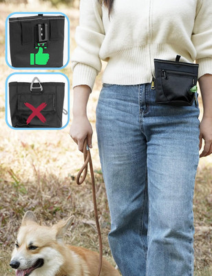Dog Treat Pouch and Training Clicker, Upgrade Two Magnetic Closure to Prevent...