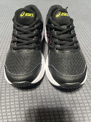 Size 6 Asics Jolt 3 GS Black/Pink Women's Running Shoes 1012A909 Used