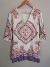 J Crew Linen Medallion Print Sheath Dress Size 2