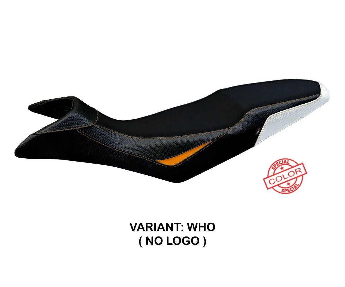 Seat saddle cover Karma White - Orange WHO Tpz compatible KTM 890 SMT 2023 2026