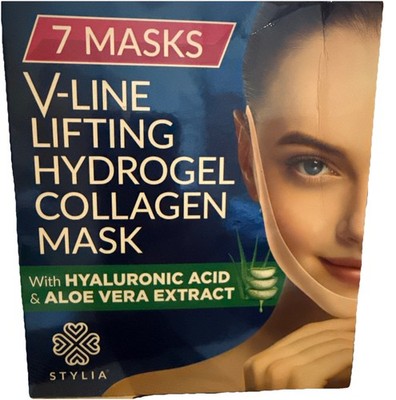 Stylia V Line Hydrogel Collagen Chin Mask Hyaluronic Acid & Aloe Vera - 7 Masks
