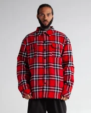 SHAKA WEAR FLANNEL PLAID SHIRT JACKET S-5XL