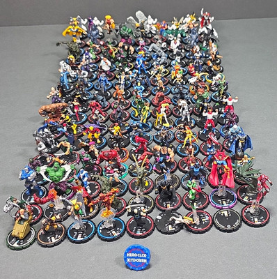 Marvel DC HeroClix Huge 149 Figure Lot w/ Ring Mixed Characters WizKids
