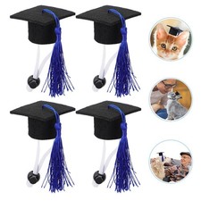 Adjustable Mini Bachelor Hat for Pets Small Pet Graduation Cap Assorted Colors