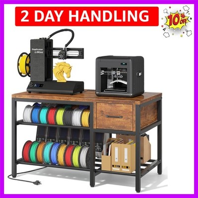 3D Printer Stand with Filament Storage   Heavy Duty Wooden Drawer - Style02
