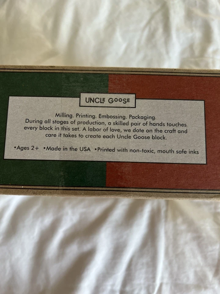 Uncle Goose Classic Solid Wood Blocks Persian Alphabet & Numbers Made in USA New - Image 3 of 4