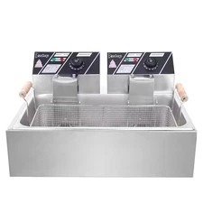 12.7 Qt. Stainless Steel Single Basket Electric Deep Fryer