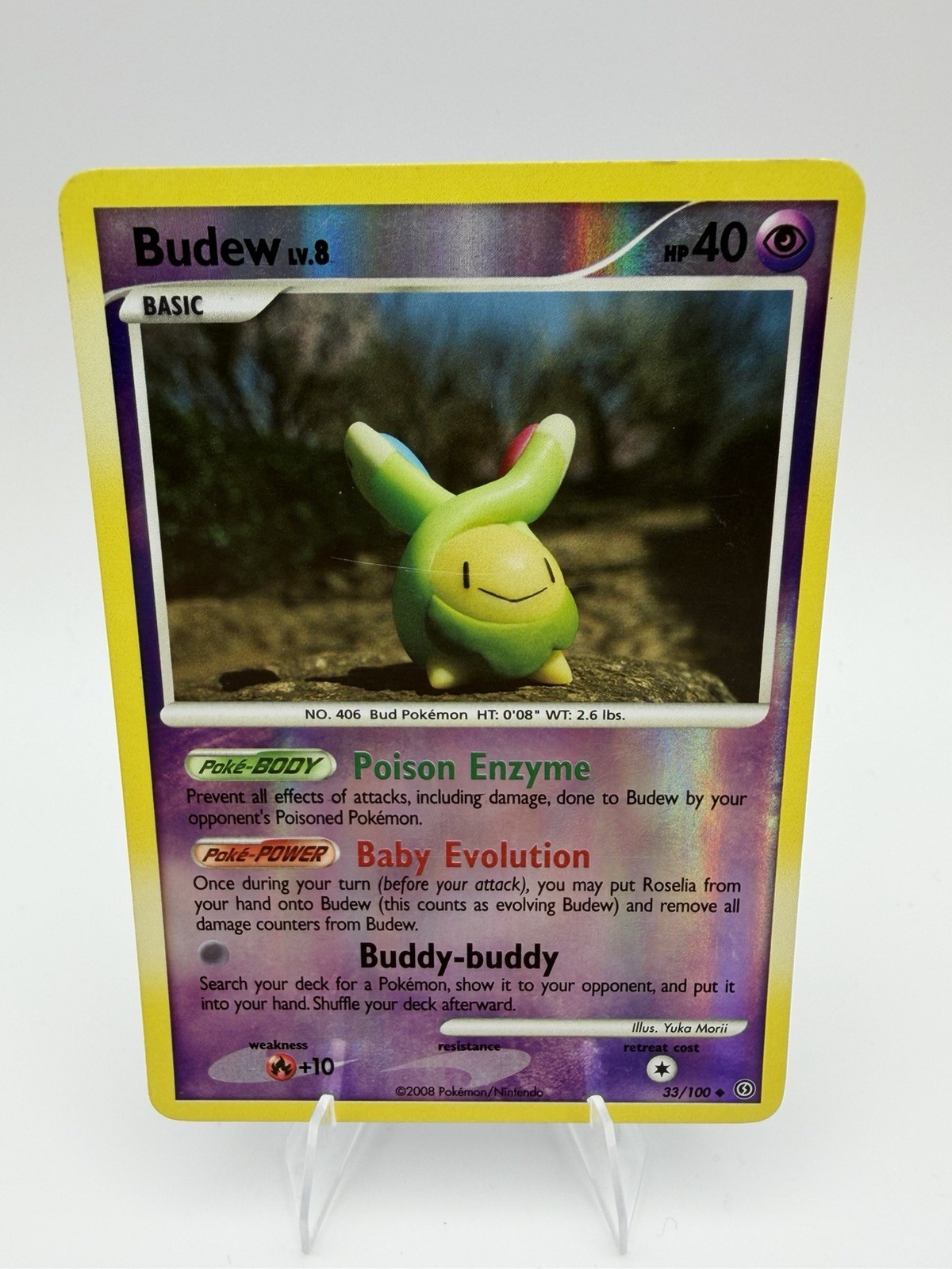 Pokémon Budew Stormfront Reverse Holo Uncommon Basic 40HP #33/100 English 2008
